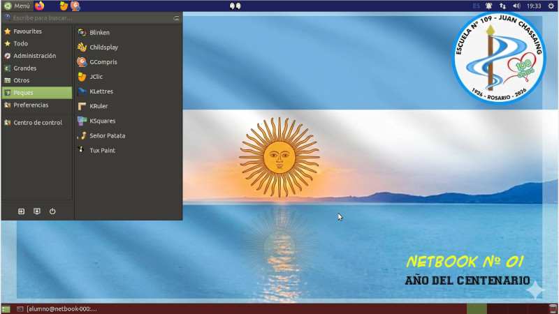 Menú categoría Peques